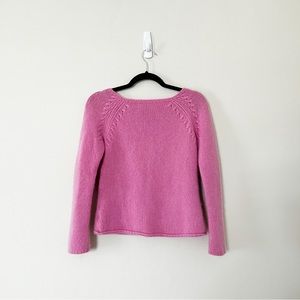 ANN TAYLOR 100% Cashmere Knit Pink Sweater Medium